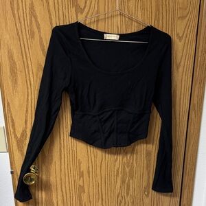 Black Long Sleeve Women's Top